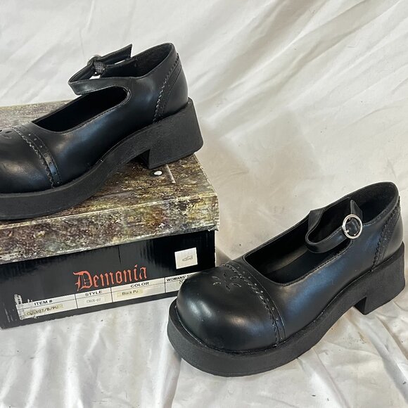 Brand New Demonia Crux 07 Women's Platform Shoes - Picture 1 of 2